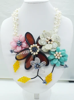 free shipping!!! W-286# Fashion Natural stone shell Beads Handmade Flower Jewelry Necklace For Wedding Party
free shipping!!! W-286# Fashion Natural stone shell Beads Handmade Flower Jewelry Necklace For Wedding Party