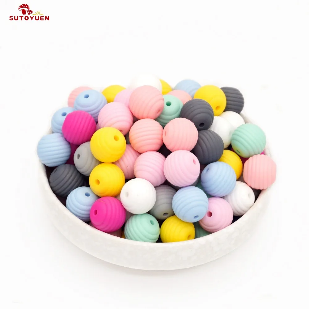 Sutoyuen 50pc 15mm BPA Free Silicone Beads Thread Spiral Teether Beads DIY Baby Pacifier Chewable Teething Toy Jewelry Accessory
Sutoyuen 50pc 15mm BPA Free Silicone Beads Thread Spiral Teether Beads DIY Baby Pacifier Chewable Teething Toy Jewelry Accessory