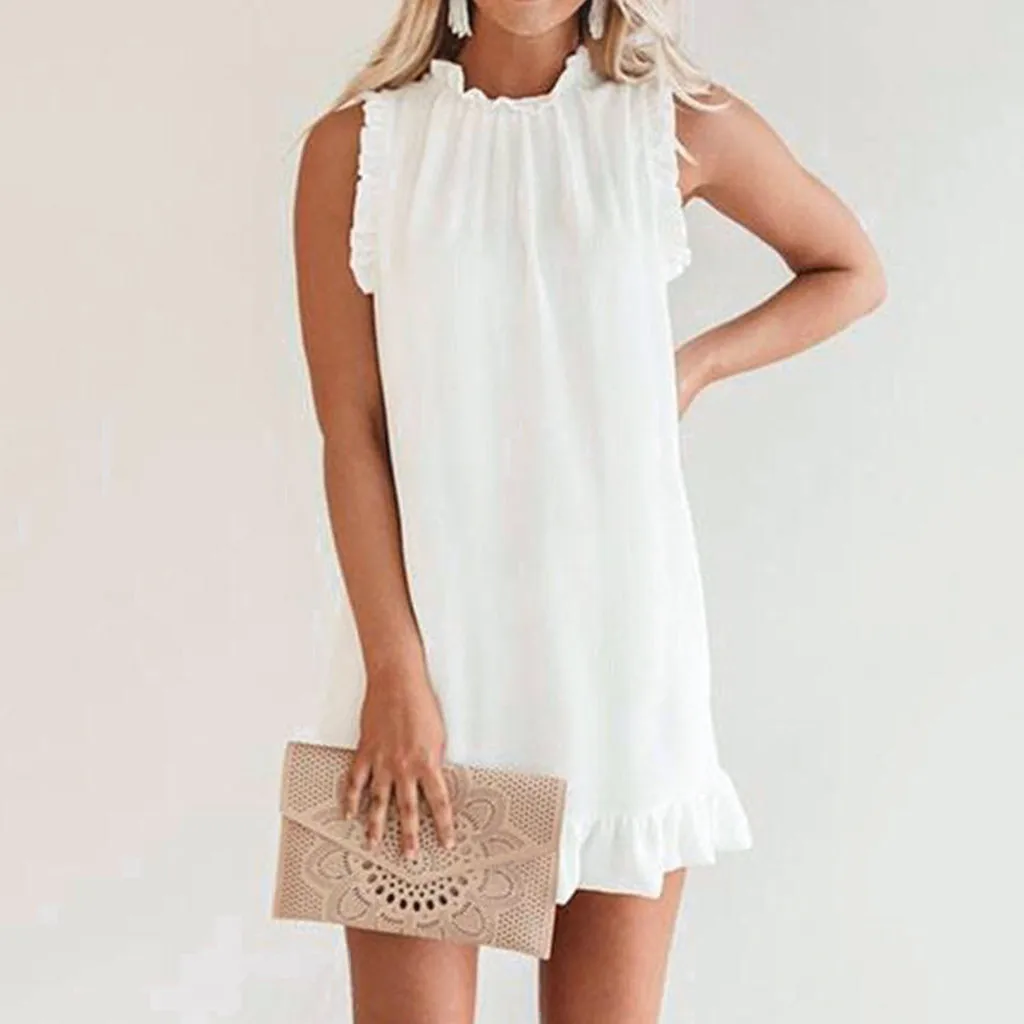 Women Lace Dress Summer Sexy O Neck Sleeveless Swing Dress Solid White A-Line Casual Party Mini Dresses Holiday Femme Vestidos
Women Lace Dress Summer Sexy O Neck Sleeveless Swing Dress Solid White A-Line Casual Party Mini Dresses Holiday Femme Vestidos