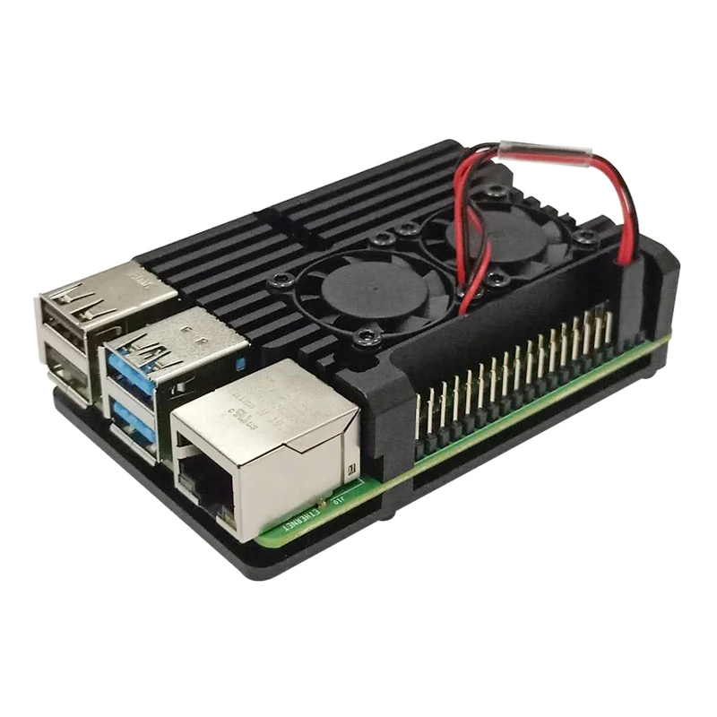 Latest Raspberry Pi 4 Aluminum Case with Dual Cooling Fan Metal Shell Black Enclosure for RPI 4 Model B
Latest Raspberry Pi 4 Aluminum Case with Dual Cooling Fan Metal Shell Black Enclosure for RPI 4 Model B