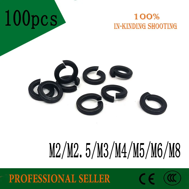 100 шт., пружинные шайбы M2/M2.5/ M3/M4/M5/M6/M8/M10, черные пружинные шайбы из углеродистой стали, открытая шайба
100 шт., пружинные шайбы M2/M2.5/ M3/M4/M5/M6/M8/M10, черные пружинные шайбы из углеродистой стали, открытая шайба