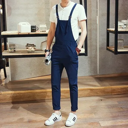 Spring Autumn Men Slim Overalls Black Blue Mens Suspender Pants Pocket Korean Style Summer Casual One Piece Jumpsuit For Men
Spring Autumn Men Slim Overalls Black Blue Mens Suspender Pants Pocket Korean Style Summer Casual One Piece Jumpsuit For Men