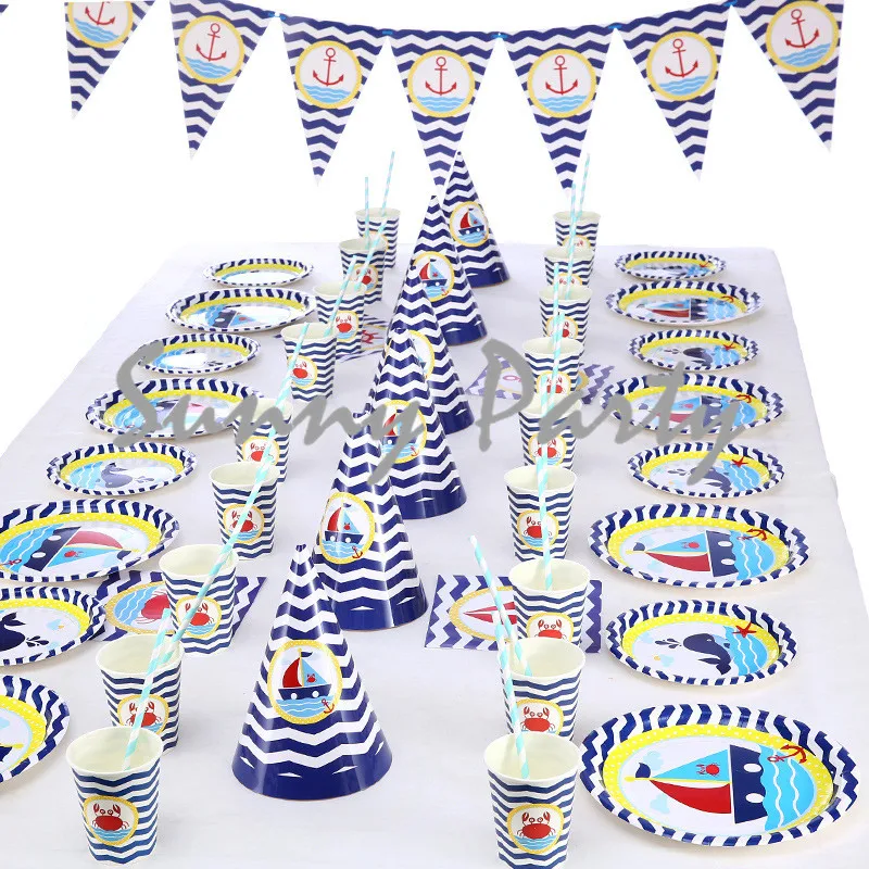 Blue Striped Sea Theme Party Disposable Tableware Blue Striped Sea Wedding Birthday Baby Shower Party Decoration Supplies
Blue Striped Sea Theme Party Disposable Tableware Blue Striped Sea Wedding Birthday Baby Shower Party Decoration Supplies