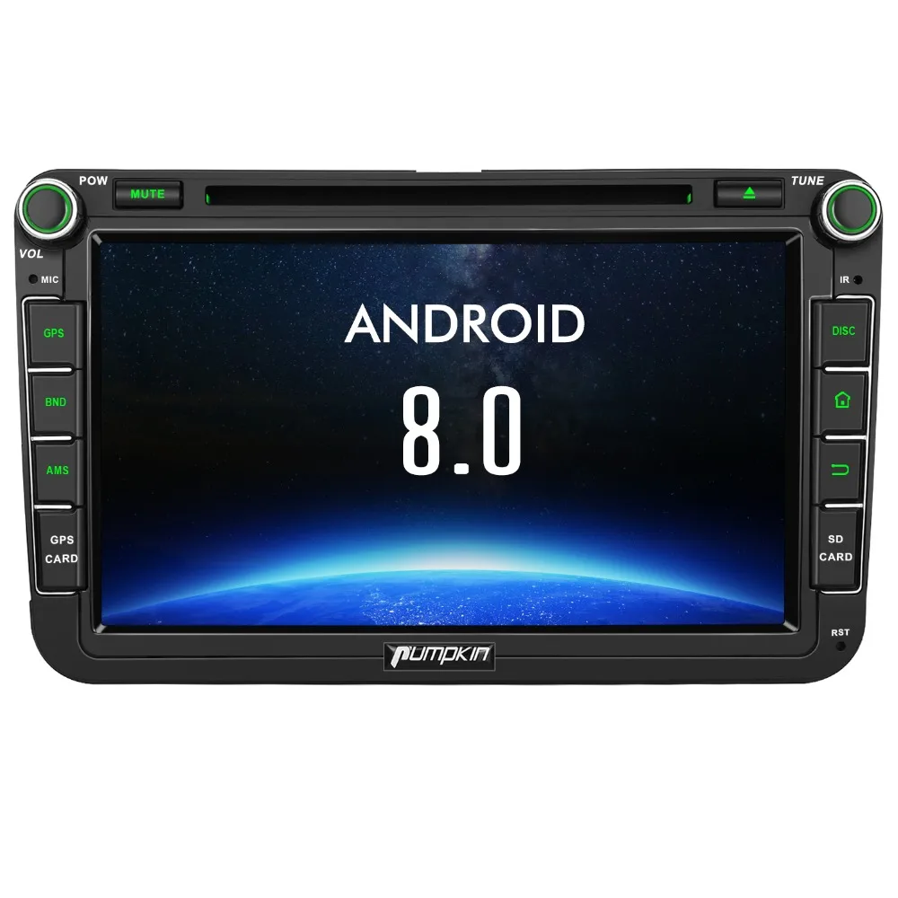 Pumpkin 2 Din 8'' Android 8.0 Car Radio DVD Player GPS Navigation For VW/Skoda/Seat/Golf Car DVR 4GB RAM Wifi 4G FM Radio Stereo
Pumpkin 2 Din 8'' Android 8.0 Car Radio DVD Player GPS Navigation For VW/Skoda/Seat/Golf Car DVR 4GB RAM Wifi 4G FM Radio Stereo