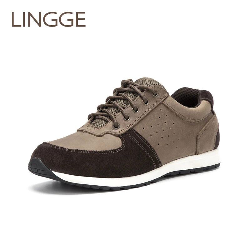 LINGGE New Arrival Men Shoes Stitching Casual Shoes Genuine Leather Breathable Shoes Autumn And Winter Style Men Shoe Size 40-45
LINGGE New Arrival Men Shoes Stitching Casual Shoes Genuine Leather Breathable Shoes Autumn And Winter Style Men Shoe Size 40-45