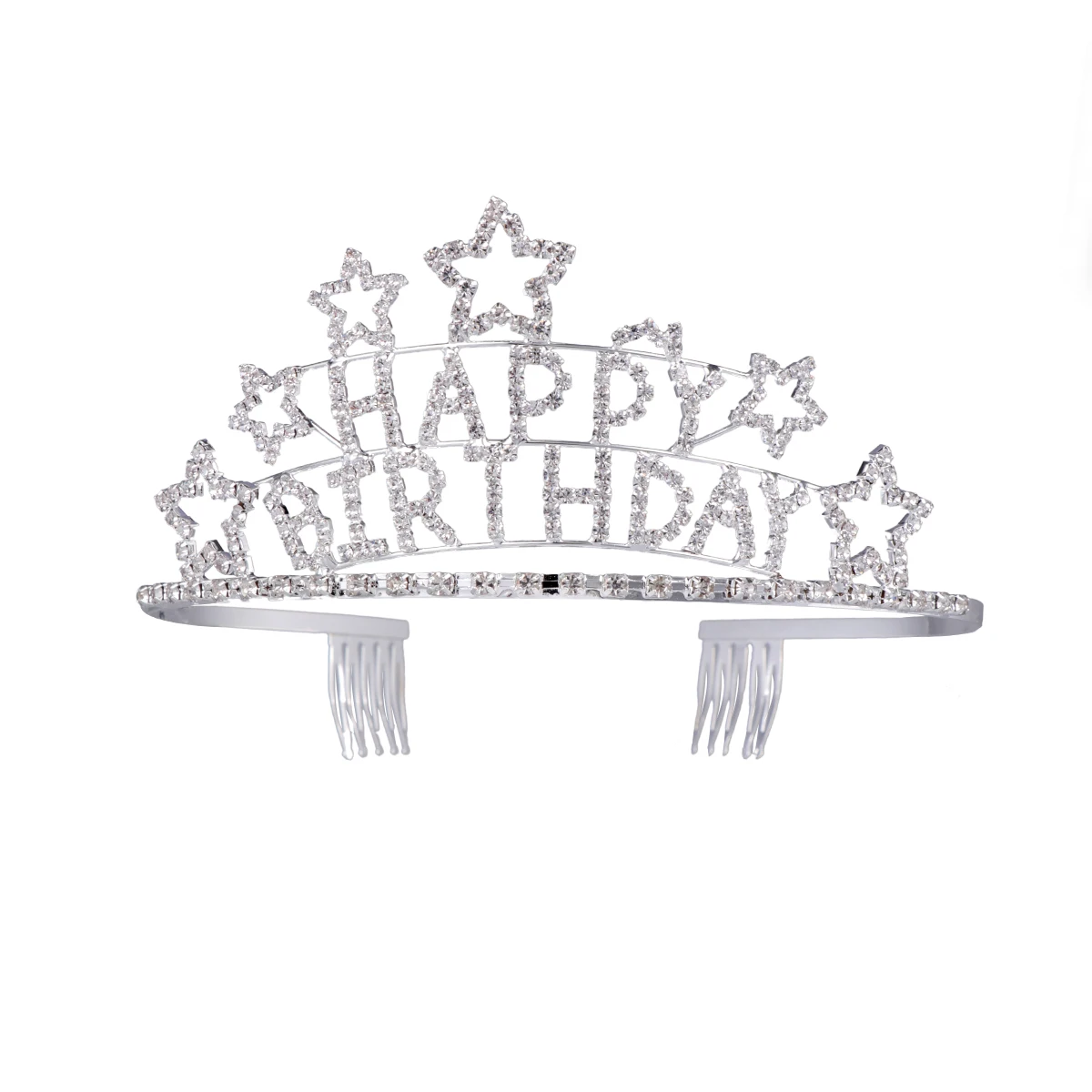 Kid's Charming Happy Birthday Rhinestone Heart Design Tiara Crown Headband for Girls Princess (White Rhinestones)
Kid's Charming Happy Birthday Rhinestone Heart Design Tiara Crown Headband for Girls Princess (White Rhinestones)