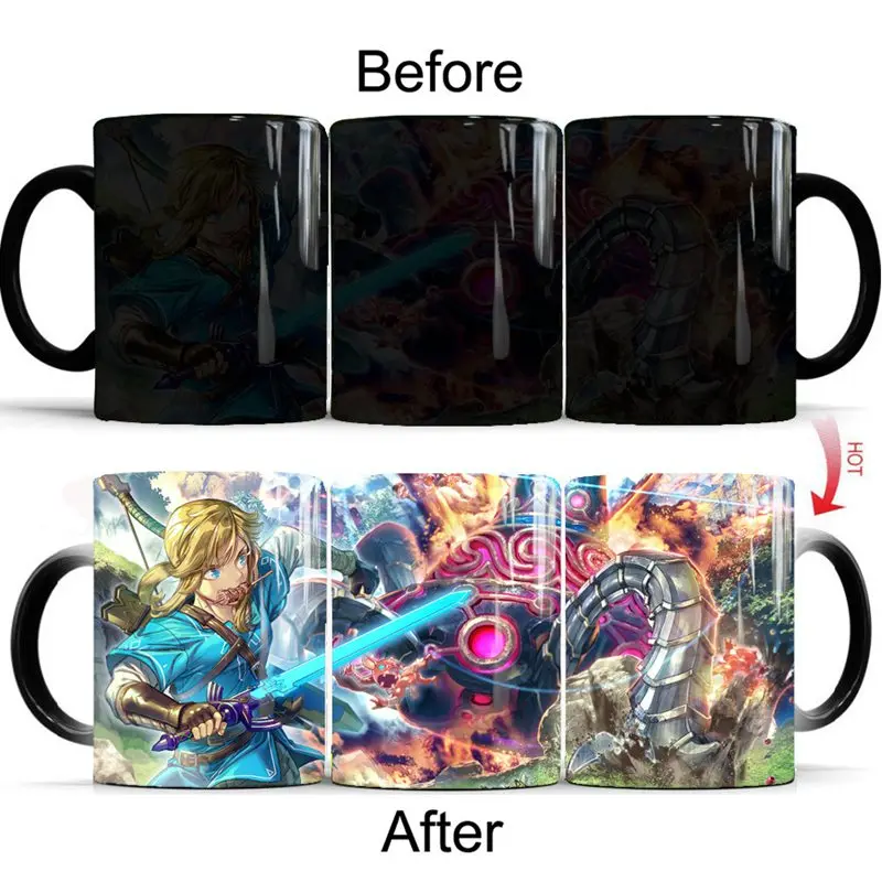 1PCS Cartoon Color Changing Mug 350ml Breath Of The Wild Heat Reveal Ceramics Cup For Game Boy Gift
1PCS Cartoon Color Changing Mug 350ml Breath Of The Wild Heat Reveal Ceramics Cup For Game Boy Gift