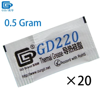 GD Brand Thermal Conductive Grease Paste Silicone Plaster GD220 Heat Sink Compound Gray 20 Pieces Net Weight 0.5 Gram MB05
GD Brand Thermal Conductive Grease Paste Silicone Plaster GD220 Heat Sink Compound Gray 20 Pieces Net Weight 0.5 Gram MB05