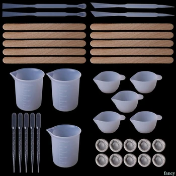 1 Set DIY Epoxy Resin Tools Measure Cups Silicone Cup Mix Stick Wooden Sticks Dropper Adjustment Adjuster Jewelry Making Hand
1 Set DIY Epoxy Resin Tools Measure Cups Silicone Cup Mix Stick Wooden Sticks Dropper Adjustment Adjuster Jewelry Making Hand
