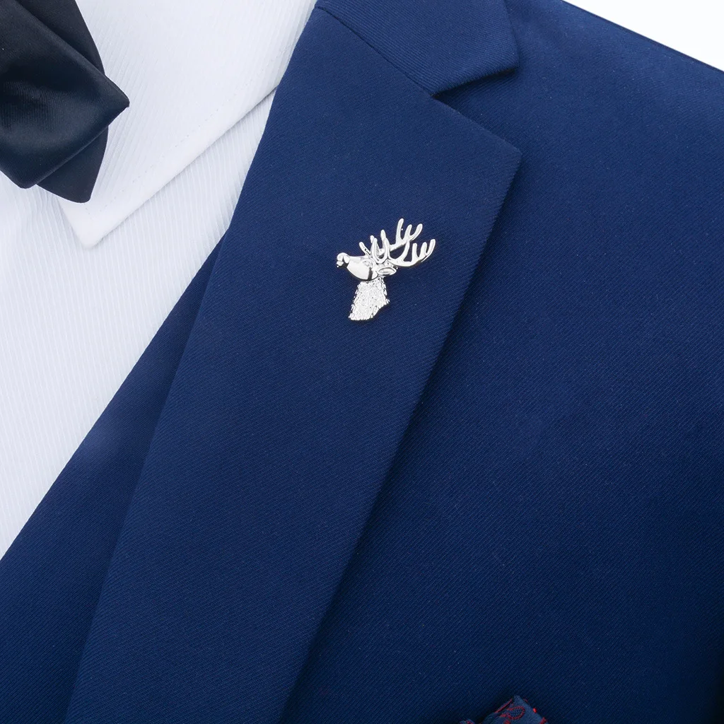 Silver Glossy Christmas Deer Head Brooch Jewelry Exquisite Men and Women Collar Metal Corsage
Silver Glossy Christmas Deer Head Brooch Jewelry Exquisite Men and Women Collar Metal Corsage