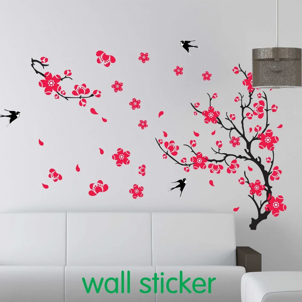 1 set Large Swallow Plum Blossom Wall Sticker for Bed Room Decoration & PVC Home Decal Cherry Blossom Sticker
1 set Large Swallow Plum Blossom Wall Sticker for Bed Room Decoration & PVC Home Decal Cherry Blossom Sticker