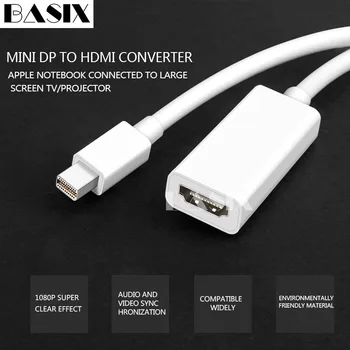Basix Thunderbolt Mini DisplayPort Display Port DP Male To HDMI Female Adapter Converter Cable for Apple Mac Macbook Pro Air
Basix Thunderbolt Mini DisplayPort Display Port DP Male To HDMI Female Adapter Converter Cable for Apple Mac Macbook Pro Air