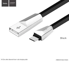 ORIGINAL HOCO X4 Zinc Alloy Rhombus Type-C USB Charging Data cable for Samsung LG Sony HTC Xiaomi 1.2m 2.4A free shipping