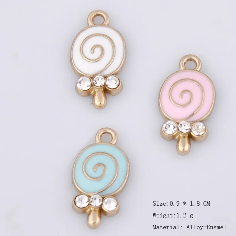 10pcs lot Korean enamel rhinestone Lollipop charms fashion alloy food lolly pendants hair accessories diy jewelry making finding
10pcs lot Korean enamel rhinestone Lollipop charms fashion alloy food lolly pendants hair accessories diy jewelry making finding