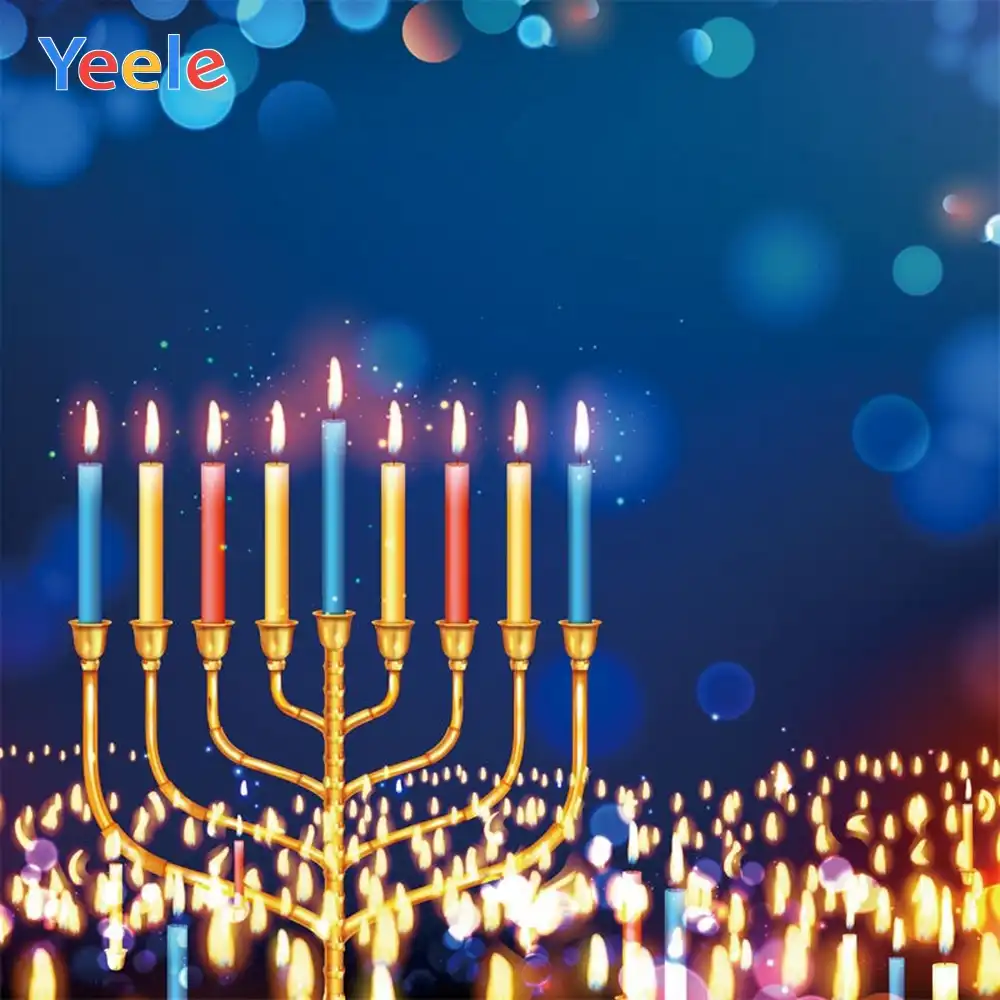 yeele happy hanukkah party portrait candles party