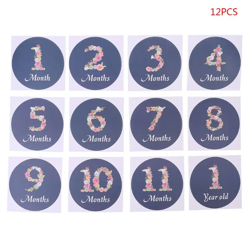 12 Pcs/set Newborn Commemorative Monthly Floral Digital Sticker Photo Props Baby Month Photography Stickers
12 Pcs/set Newborn Commemorative Monthly Floral Digital Sticker Photo Props Baby Month Photography Stickers