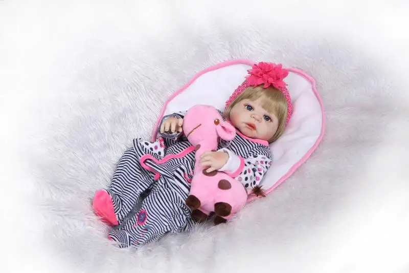 22" Full Silicone Reborn Girl Baby Doll 55cm Vinyl Newborn Princess Girl Blonde Hair Birthday Gift Kids Brinquedos Waterproof
22" Full Silicone Reborn Girl Baby Doll 55cm Vinyl Newborn Princess Girl Blonde Hair Birthday Gift Kids Brinquedos Waterproof