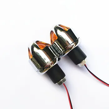 Universal Chrome 7/8'' 22mm Handle Grip Bar End Plug Turn Signal Indicatorr Amber Light Cruiser Chopper Cafe Racer Old Schoo
Universal Chrome 7/8'' 22mm Handle Grip Bar End Plug Turn Signal Indicatorr Amber Light Cruiser Chopper Cafe Racer Old Schoo
