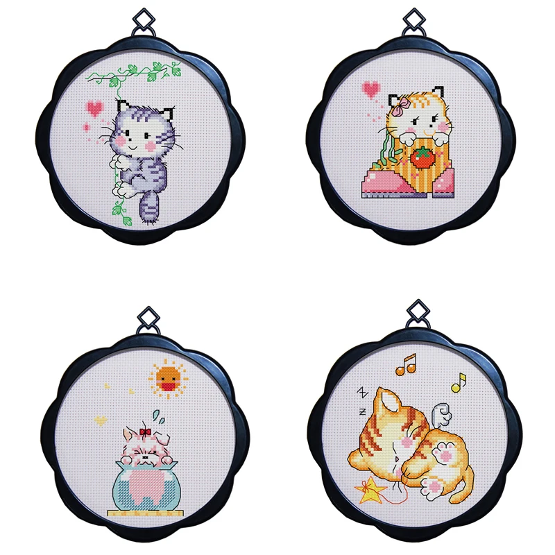 Joy Sunday Kitten Series have frames Cross stitch kit DMC Needlework Embroidery Cross-Stitch set Handwork Fabric 14CT and 11CT
Joy Sunday Kitten Series have frames Cross stitch kit DMC Needlework Embroidery Cross-Stitch set Handwork Fabric 14CT and 11CT