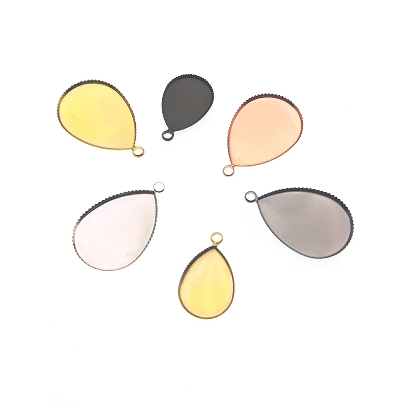 20pcs Copper Necklace Pendant Settings Cabochon Base Bezel Trays Blank Fit 13*18mm,18*25mm Water Drop Glass Cabochons Cameo DIY
20pcs Copper Necklace Pendant Settings Cabochon Base Bezel Trays Blank Fit 13*18mm,18*25mm Water Drop Glass Cabochons Cameo DIY