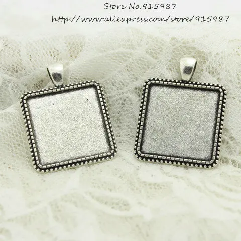 12 pcs/lot Antique silver Alloy Square 30*38mm(Fit 25*25mm dia)Cabochon Setting Pendant Blanks Fit Jewelry Making Charms 7D1227
12 pcs/lot Antique silver Alloy Square 30*38mm(Fit 25*25mm dia)Cabochon Setting Pendant Blanks Fit Jewelry Making Charms 7D1227