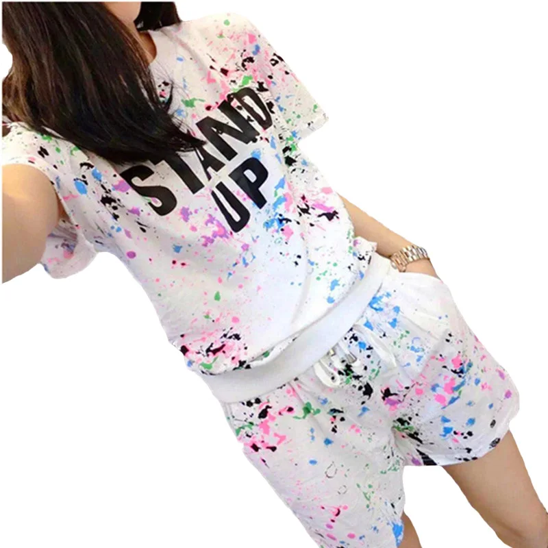 2018 New Summer Women Set Short Sleeve Printed T Shirt + Shorts Sweat Suits Set Women Tracksuits Camouflage Two Piece Sets
2018 New Summer Women Set Short Sleeve Printed T Shirt + Shorts Sweat Suits Set Women Tracksuits Camouflage Two Piece Sets