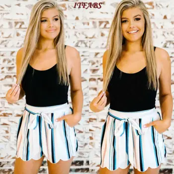 Fashion Women Ladies High Waist Summer Striped Cotton Casual Loose Striped Holiday Shorts
Fashion Women Ladies High Waist Summer Striped Cotton Casual Loose Striped Holiday Shorts