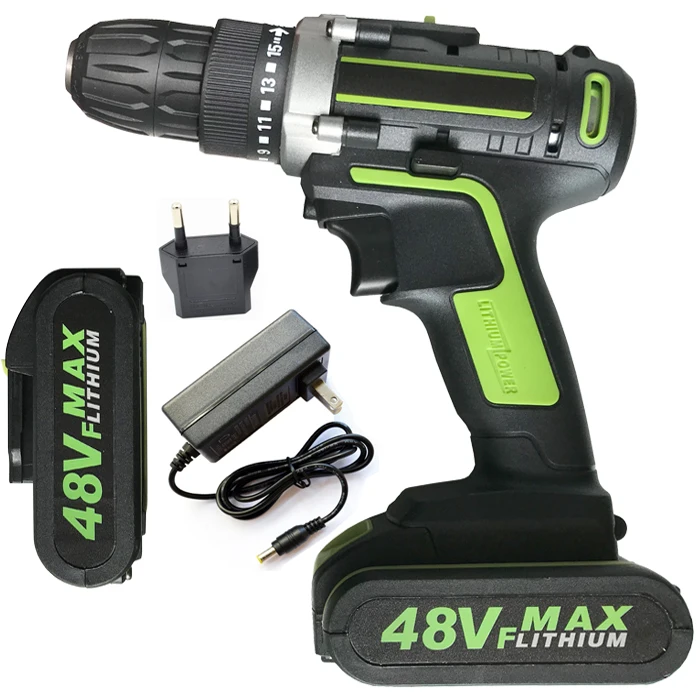 48VF Cordless Double Speed Electric Drill Hammer Wrench Power Tools Adjustment LED lighting Carpentering Tools Screwdriver
48VF Cordless Double Speed Electric Drill Hammer Wrench Power Tools Adjustment LED lighting Carpentering Tools Screwdriver