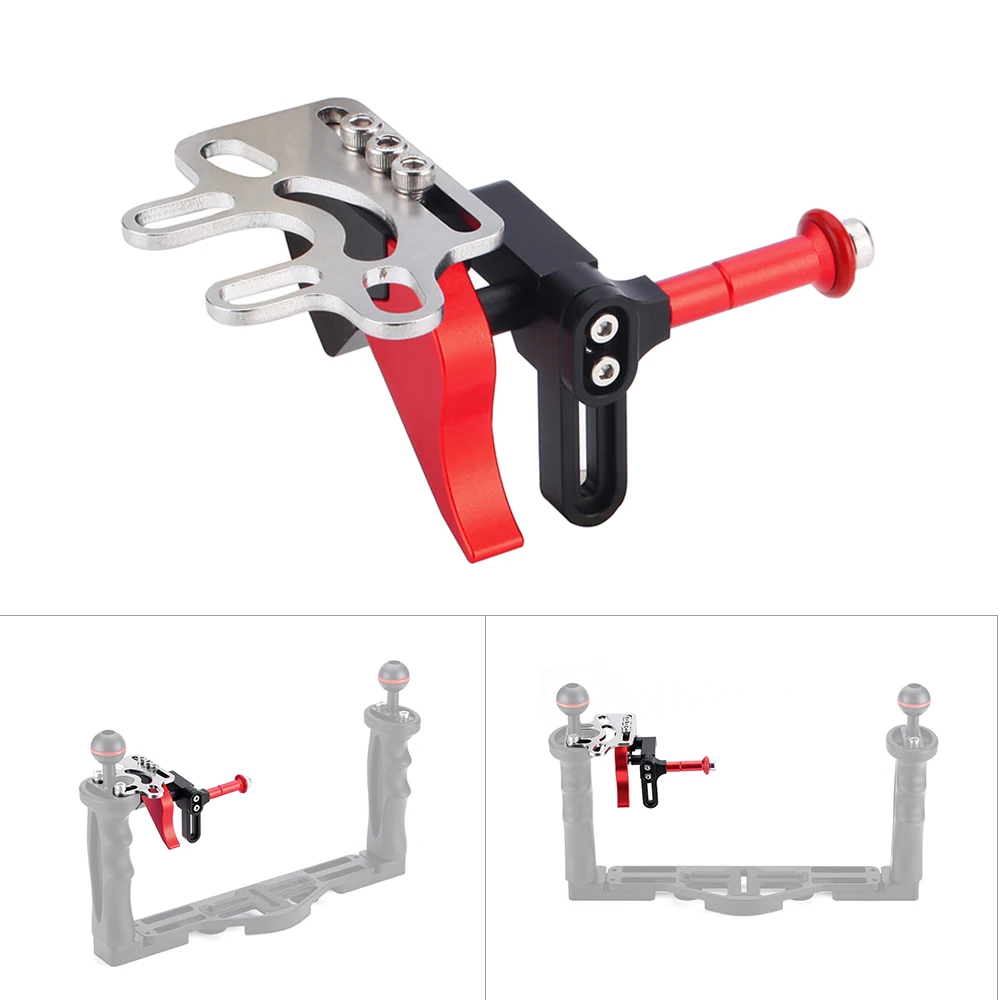 Aluminum Alloy Shutter Trigger Extension Lever for Diving Tray Stabilizer Underwater Camera Housing Case Mount Adapter Accessory
Aluminum Alloy Shutter Trigger Extension Lever for Diving Tray Stabilizer Underwater Camera Housing Case Mount Adapter Accessory