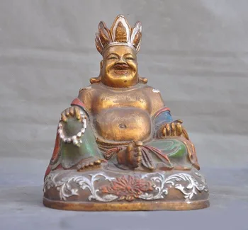 wedding decoration 8"Marked old Chinese bronze Painted Buddhism laughter maitreya Buddha Statue
wedding decoration 8"Marked old Chinese bronze Painted Buddhism laughter maitreya Buddha Statue
