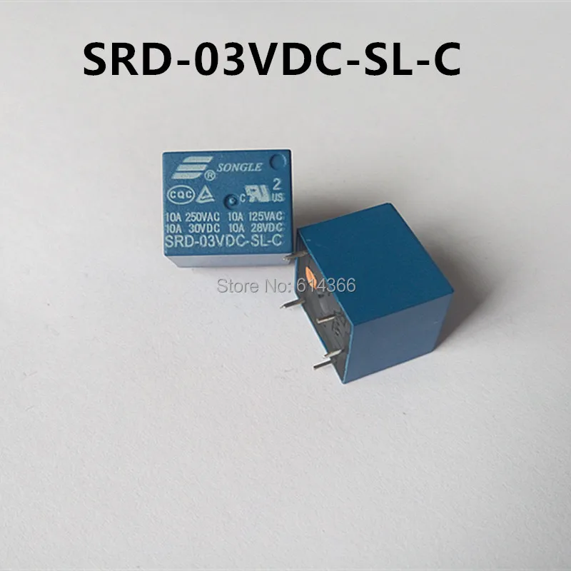 3V DC SONGLE Power Relay T73-3V SRD-03VDC-SL-C PCB Type UL,CUL,TUV recognized 3V 10A
3V DC SONGLE Power Relay T73-3V SRD-03VDC-SL-C PCB Type UL,CUL,TUV recognized 3V 10A