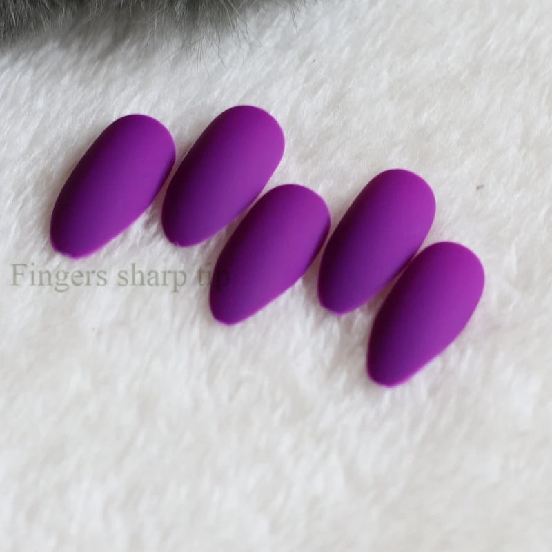 24pcs New fashion cute candy oval excellent touch design Matte fake nails purple C006
24pcs New fashion cute candy oval excellent touch design Matte fake nails purple C006