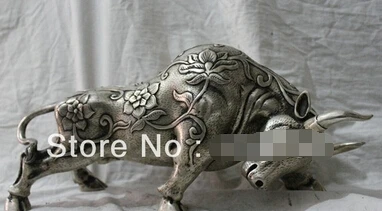 0 Chinese Folk Culture HandMade Silver Bronze statue lotus flower Bull Sculpture
0 Chinese Folk Culture HandMade Silver Bronze statue lotus flower Bull Sculpture