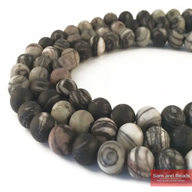 Natural Stone Dull Polish Matte Spider Web stripe Beads 16" Strand 4-12MM For Bracelet Necklace Making NSWJ01
Natural Stone Dull Polish Matte Spider Web stripe Beads 16" Strand 4-12MM For Bracelet Necklace Making NSWJ01