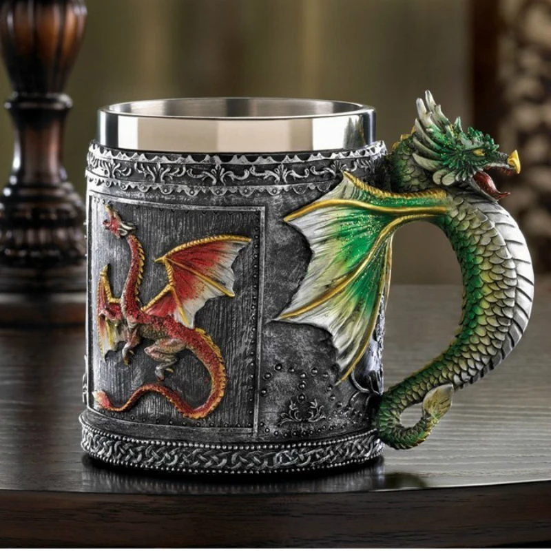 Double Wall Stainless Steel Retro Coffee Tea Cup Caneca Decorative Royal Dragon Creative Game Of Thrones Theme Resin Wine Mug
Double Wall Stainless Steel Retro Coffee Tea Cup Caneca Decorative Royal Dragon Creative Game Of Thrones Theme Resin Wine Mug