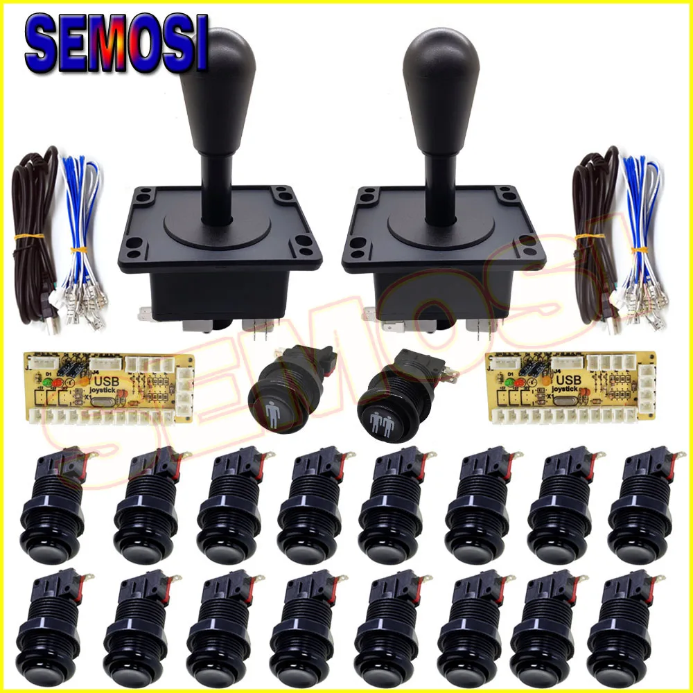 Arcade Happ Joystick Button DIY Kit for PC Zero Delay USB Encoder 8 Way Stick Push Buttons Arcade Game Control Board Replace Kit
Arcade Happ Joystick Button DIY Kit for PC Zero Delay USB Encoder 8 Way Stick Push Buttons Arcade Game Control Board Replace Kit