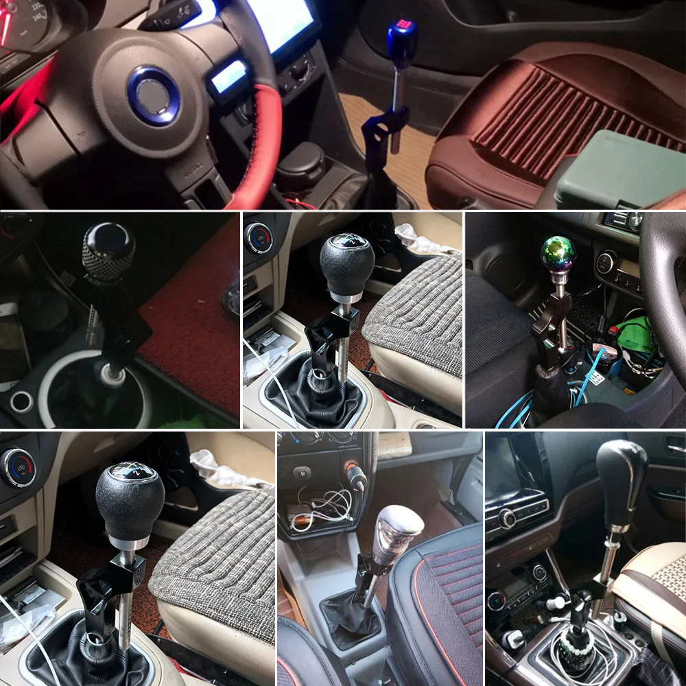 Shift Knob Extender 5in Car Gear Shifter Lever Extension for T4 1990-2003 Black