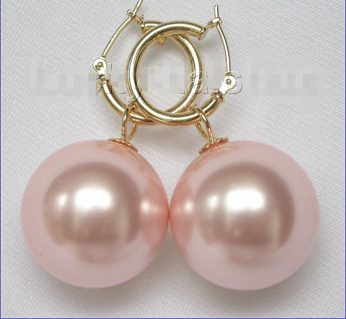 Women's Wedding shipping> >>>AAA Dangle big 20mm pink round sea shell pearl earring real silver jewelry earrings
Women's Wedding shipping> >>>AAA Dangle big 20mm pink round sea shell pearl earring real silver jewelry earrings