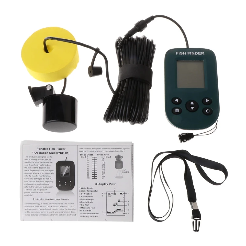 Fish Finder Sonar Sensor 200KHz Wired 0.7-100m Depth Sounder Alarm Useful Fishing Tool
Fish Finder Sonar Sensor 200KHz Wired 0.7-100m Depth Sounder Alarm Useful Fishing Tool