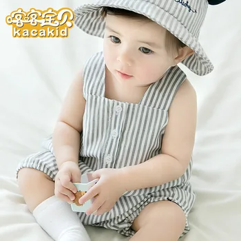 KACAKID Official Store Baby Girl Romper Cute Stripes Sleeveless Kids Infant Baby Girl Romper Lovely Cotton Baby Girl Romper 3382
KACAKID Official Store Baby Girl Romper Cute Stripes Sleeveless Kids Infant Baby Girl Romper Lovely Cotton Baby Girl Romper 3382