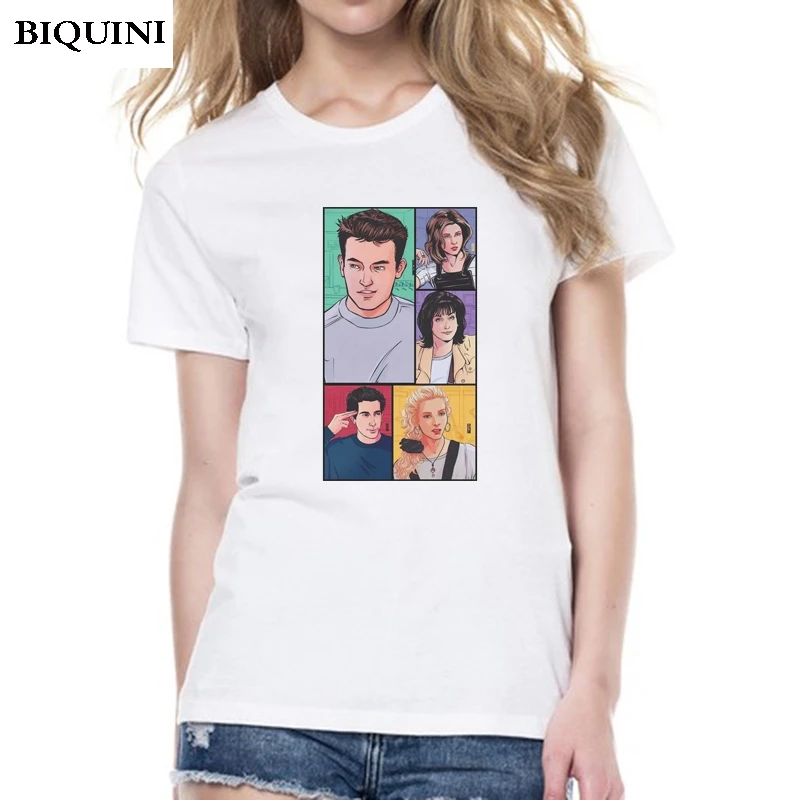Womens Fashion Casual Tops Anime Printed White T-shirt Funny Casual Best Friends Tv T Shirt Femme Vintage T Shirt Halajuku Top
Womens Fashion Casual Tops Anime Printed White T-shirt Funny Casual Best Friends Tv T Shirt Femme Vintage T Shirt Halajuku Top