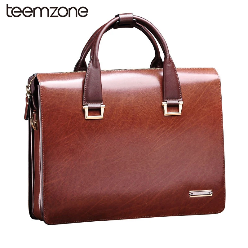 teemzone Men Genuine Leather Vintage Formal Business 14"Lawyer Briefcase Messenger Shoulder aAttache Portfolio Tote Brown T0581
teemzone Men Genuine Leather Vintage Formal Business 14"Lawyer Briefcase Messenger Shoulder aAttache Portfolio Tote Brown T0581