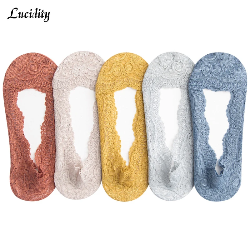 Hot Summer Lace Socks Women's Solid Color Lace Invisible Shallow Silicone Socks For Feminine 5Pairs/lot=10pieces
Hot Summer Lace Socks Women's Solid Color Lace Invisible Shallow Silicone Socks For Feminine 5Pairs/lot=10pieces