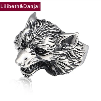 Adjustable Ring 100% Real 925 Sterling Silver Jewelry men women Vintage Animal Wolf head Fashion Opening Ring 2018 Brand R5
Adjustable Ring 100% Real 925 Sterling Silver Jewelry men women Vintage Animal Wolf head Fashion Opening Ring 2018 Brand R5