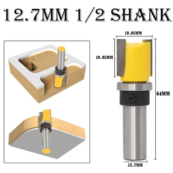 12.7mm Template Trim Hinge Mortising Router Bit 1/2 shank Top Bottom Double Bearing Milling Cutter for Woodworking Tools 80629
12.7mm Template Trim Hinge Mortising Router Bit 1/2 shank Top Bottom Double Bearing Milling Cutter for Woodworking Tools 80629
