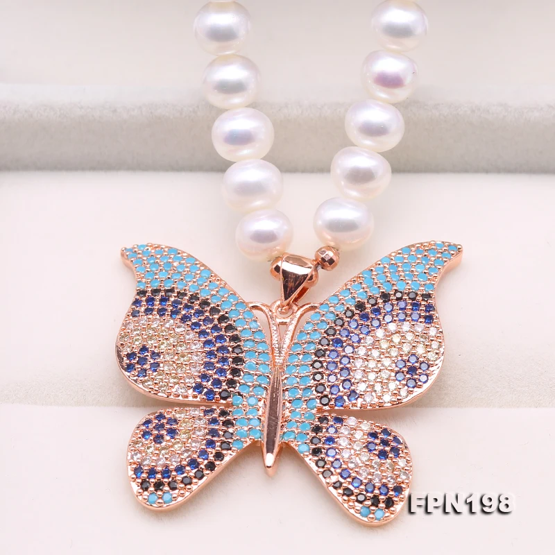 Perfect Pearl Jewellery 5.5-6mm White Color Round Freshwater Pearl Big Size Butterfly Necklace 16'' Handmade Fashion Women Gift
Perfect Pearl Jewellery 5.5-6mm White Color Round Freshwater Pearl Big Size Butterfly Necklace 16'' Handmade Fashion Women Gift