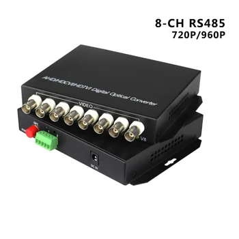 Fiber optical converter video 8-CH coaxial HD 720P 960P video AHD CVI TVI Fiber optical converter with reverse RS485 data
Fiber optical converter video 8-CH coaxial HD 720P 960P video AHD CVI TVI Fiber optical converter with reverse RS485 data