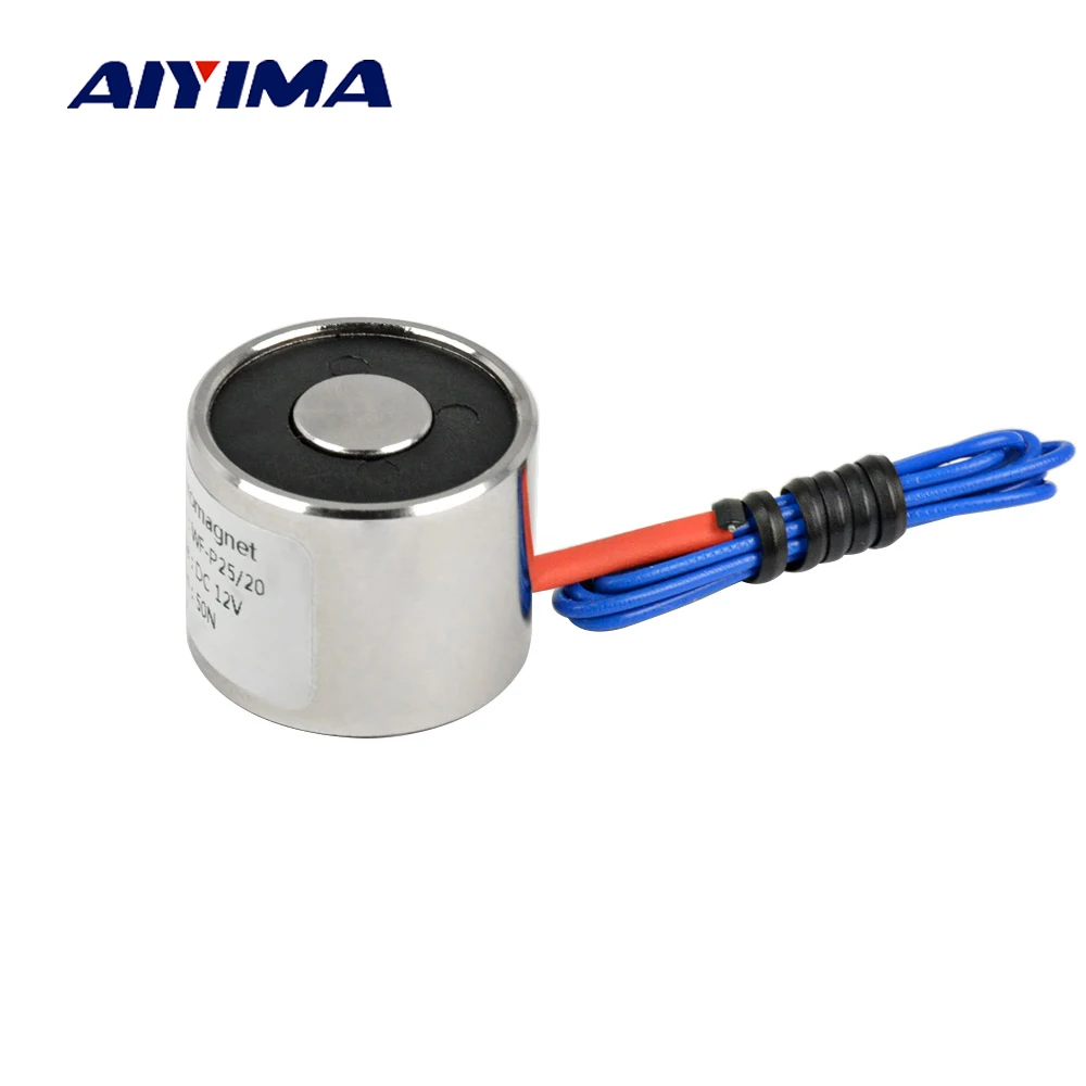 Aiyima 25/20 Suction 5KG 50N mini electromagnet solenoid 6V/12v/24V electric magnet 25*20mm small electro magnet
Aiyima 25/20 Suction 5KG 50N mini electromagnet solenoid 6V/12v/24V electric magnet 25*20mm small electro magnet