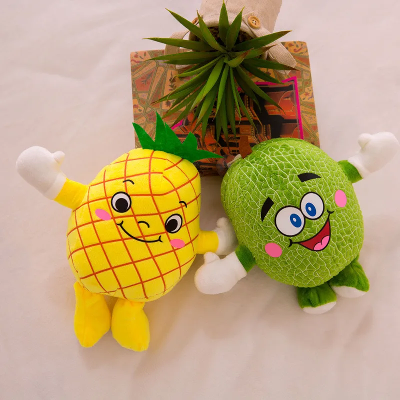 cantaloupe pear pineapple strawberry apple lime lemon plush toy7