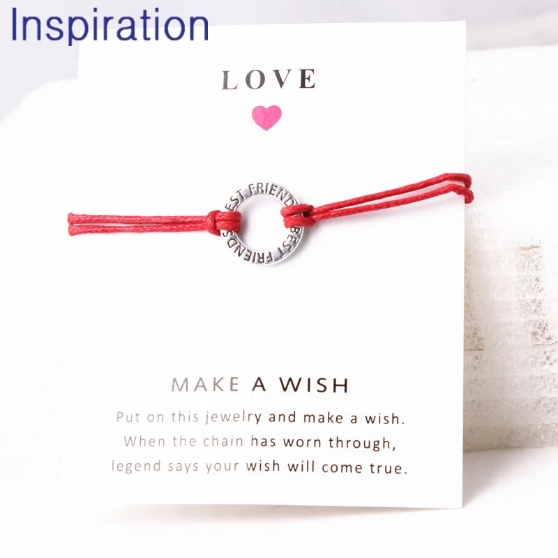 BEST FRIENDS Wish Card Bracelet Alloy Charm Bracelet Double Rope Bracelet Jewelry For Friends Economic Christmas Gift
BEST FRIENDS Wish Card Bracelet Alloy Charm Bracelet Double Rope Bracelet Jewelry For Friends Economic Christmas Gift